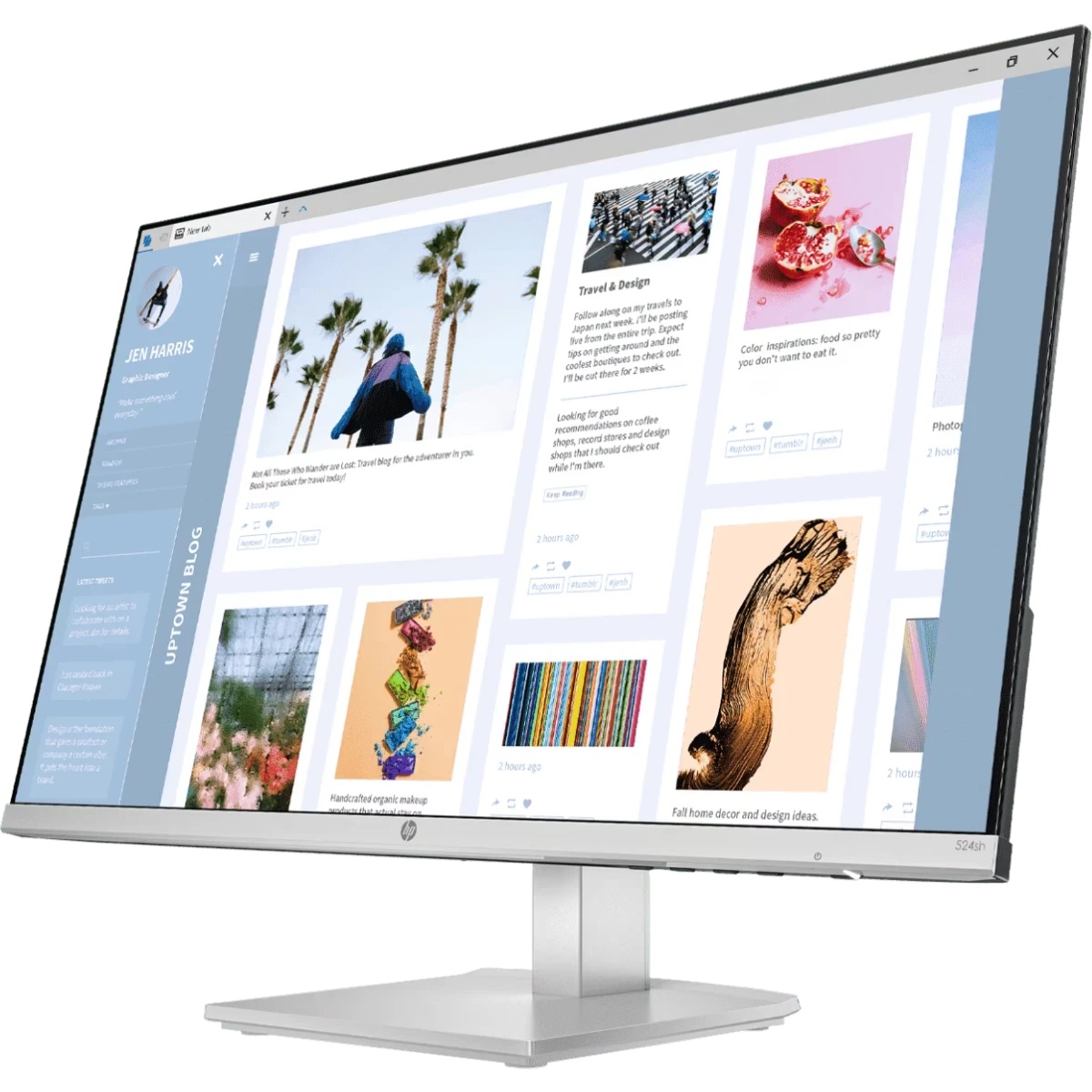 Монитор HP Series 5 23.8 inch - 524sh Monitor 1920x1080 FHD, 16:9, IPS, 300 cd/m2, 5 ms, 178°/178°, HDMI, VGA, 100 Hz, Tilt, HAS, Vesa