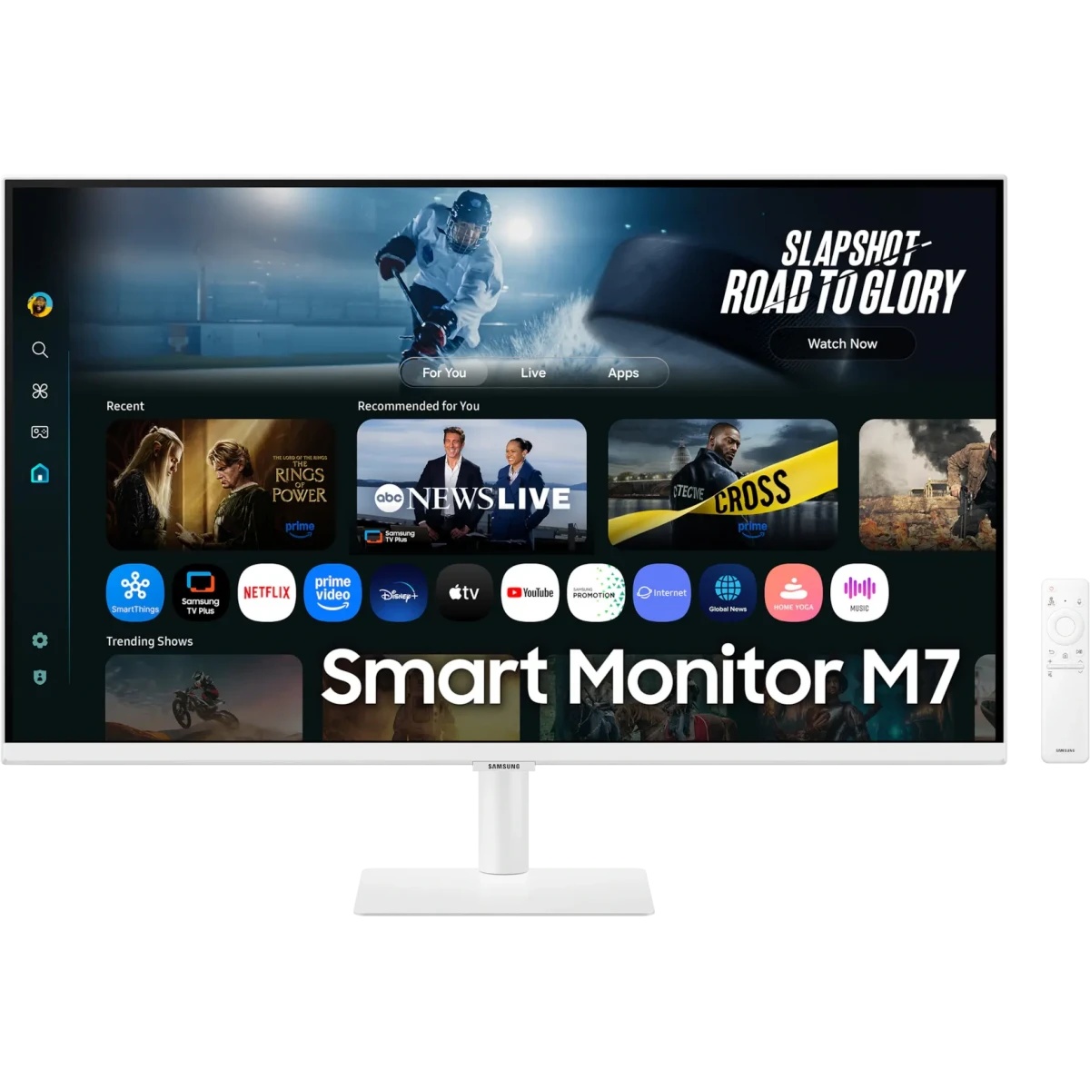 Монитор Samsung 32" Smart monitor M7 S32FM703UI (VA 16:9 3840x2160x60Hz 4ms 300cd 3000:1 178/178 1млрд HDMI USB-C(65W) 2*USB 2.0 Spk10W Tizen HDR10+ sRGB 99% Tilt WiFi5 BT5.2 VESA White ПультДУ)