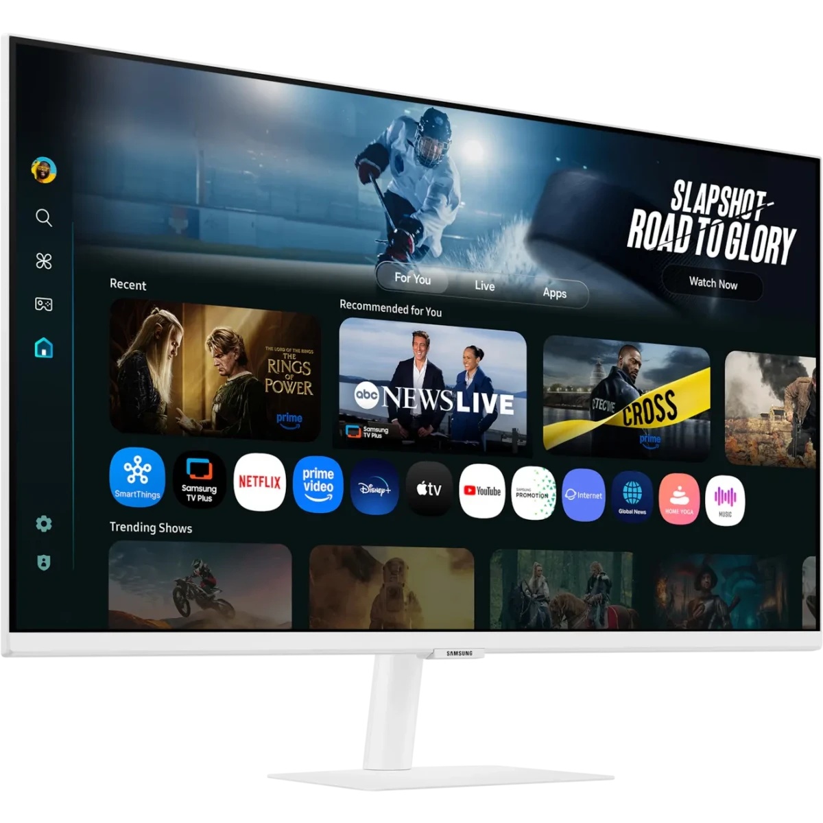 Монитор Samsung 32" Smart monitor M7 S32FM703UI (VA 16:9 3840x2160x60Hz 4ms 300cd 3000:1 178/178 1млрд HDMI USB-C(65W) 2*USB 2.0 Spk10W Tizen HDR10+ sRGB 99% Tilt WiFi5 BT5.2 VESA White ПультДУ)