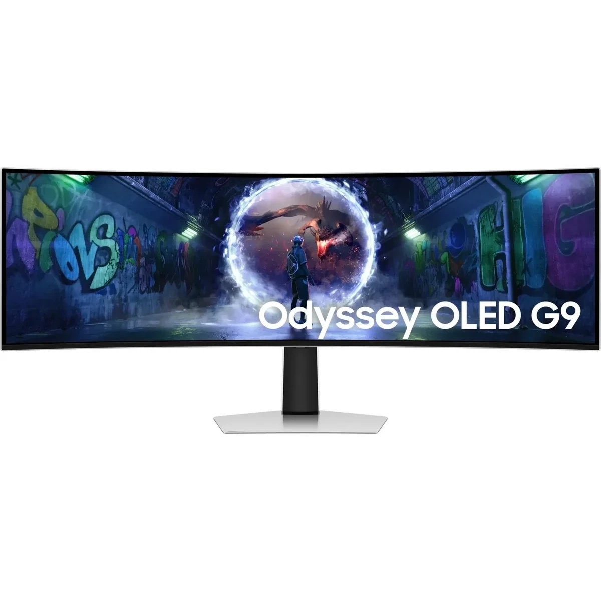 Монитор Samsung 49" Odyssey OLED G9 S49DG934SUXEN серебристый OLED LED 32:9 HDMI полуматовая HAS 250