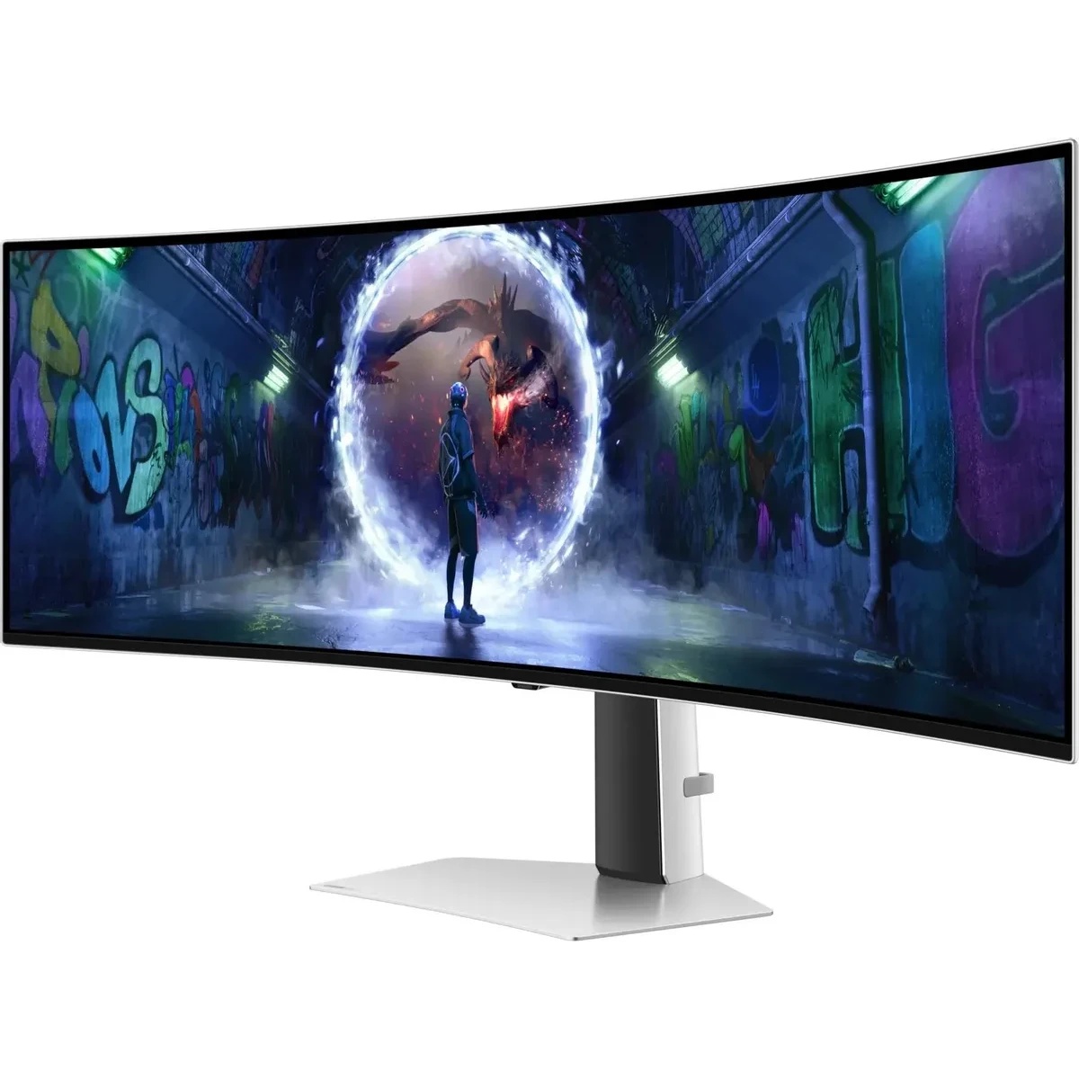 Монитор Samsung 49" Odyssey OLED G9 S49DG934SUXEN серебристый OLED LED 32:9 HDMI полуматовая HAS 250