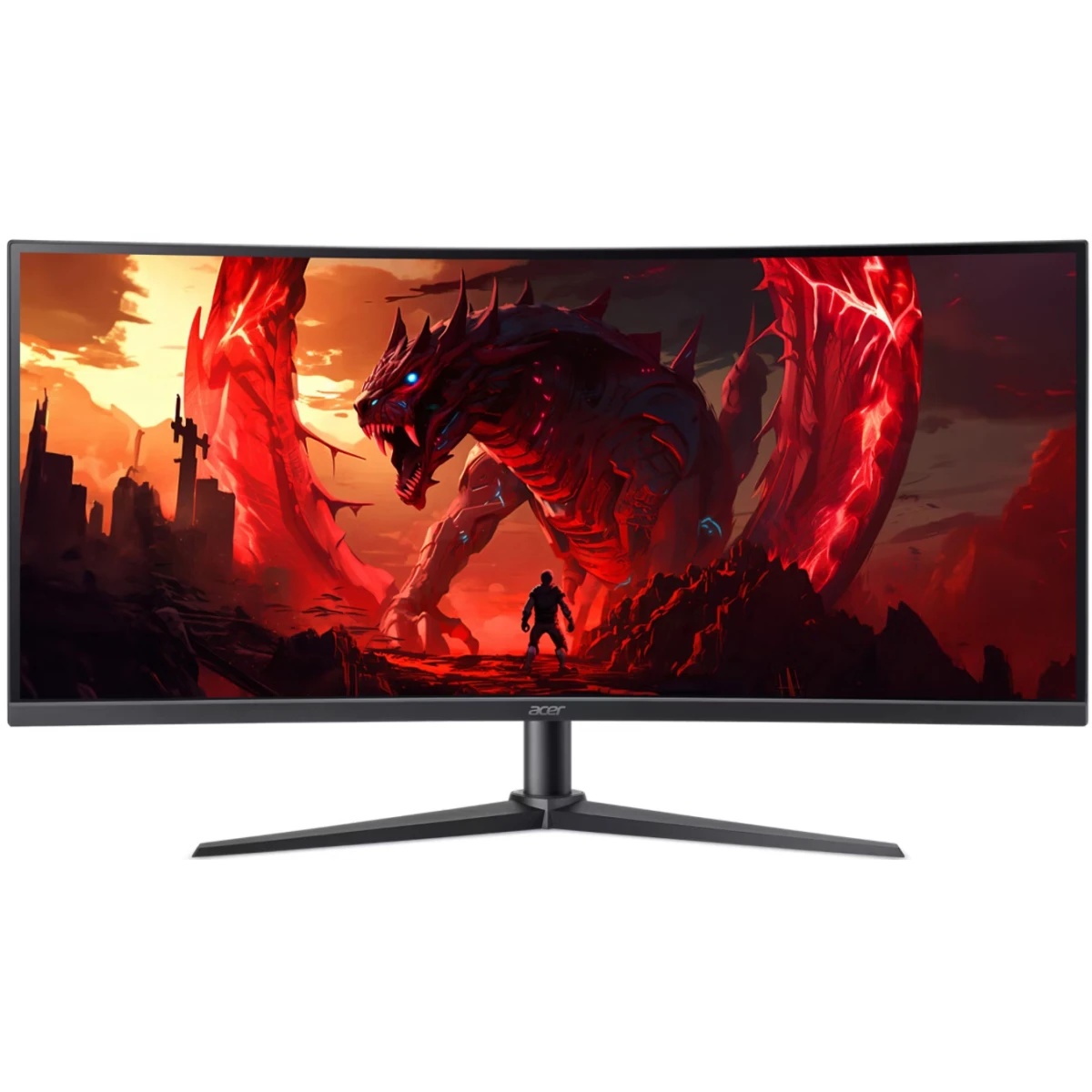 Монитор 34'' ACER Nitro XZ340CURJ0bmiiphx VA, 3440x1440, 1 / 5ms, 250cd, 120Hz, 2xHDMI(2.1) + 1xDP(1.4) + SPK + Audio out, Speakers 2Wx2, sync: FreeSync Premium, hdr: HDR 10, hadj 100, Vesa:100x100
