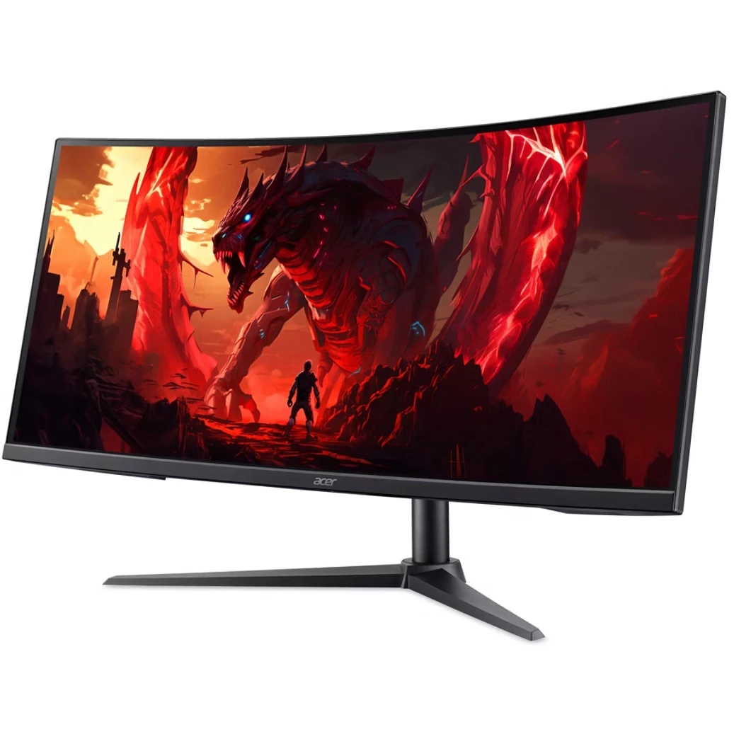 Монитор 34'' ACER Nitro XZ340CURJ0bmiiphx VA, 3440x1440, 1 / 5ms, 250cd, 120Hz, 2xHDMI(2.1) + 1xDP(1.4) + SPK + Audio out, Speakers 2Wx2, sync: FreeSync Premium, hdr: HDR 10, hadj 100, Vesa:100x100
