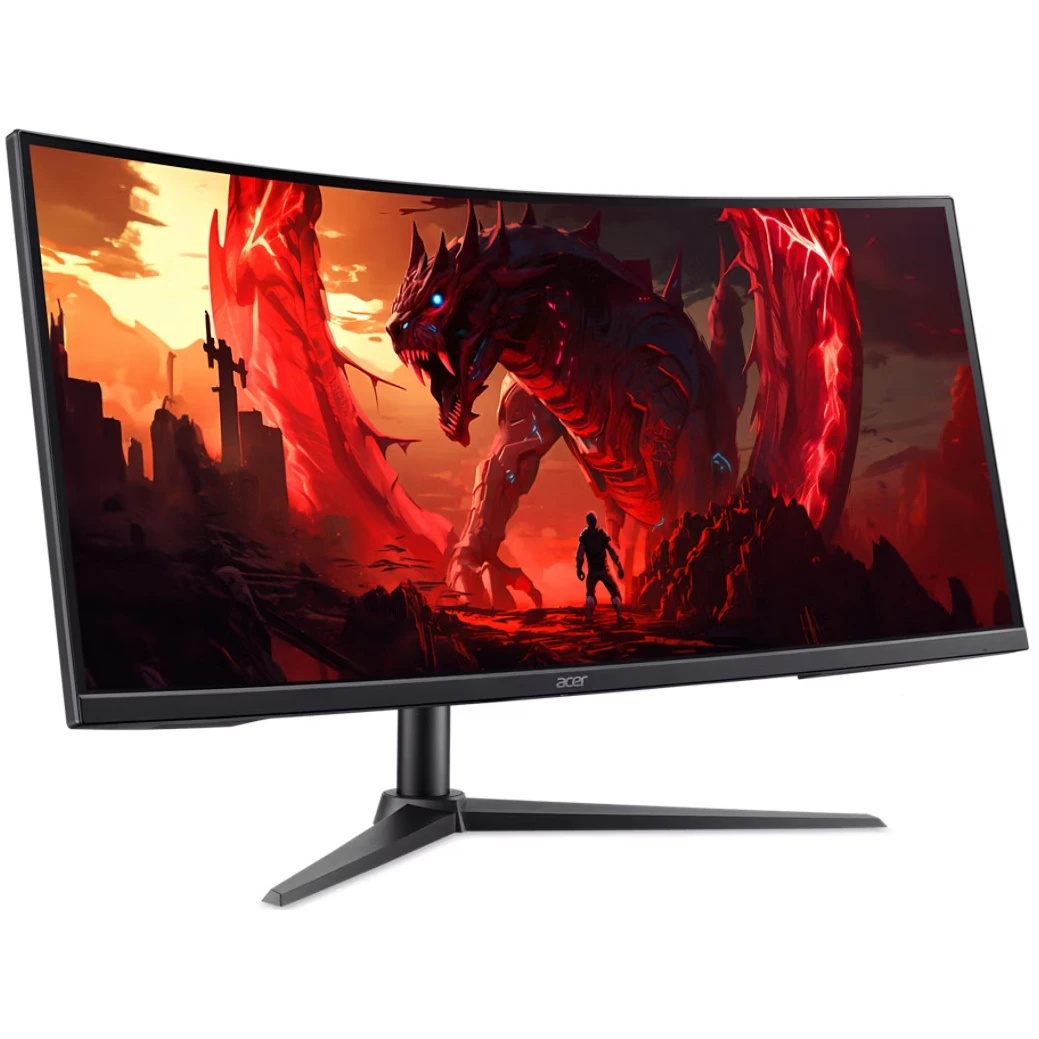 Монитор 34'' ACER Nitro XZ340CURJ0bmiiphx VA, 3440x1440, 1 / 5ms, 250cd, 120Hz, 2xHDMI(2.1) + 1xDP(1.4) + SPK + Audio out, Speakers 2Wx2, sync: FreeSync Premium, hdr: HDR 10, hadj 100, Vesa:100x100