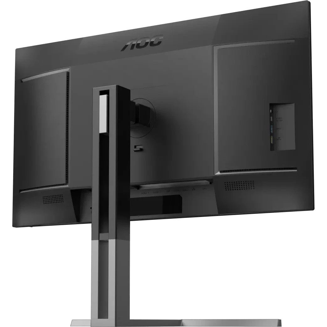 Монитор 27" AOC U27U3CV Black (4K, Nano IPS, 3840x2160, 60Hz, 4 ms, 178°/178°, 400 cd/m, 1300:1 50M:1,2xHDMI 2.0, +DisplayPort 1.4,  DP Out, 4 x USB3.2 type A Gen2, USB-C Docking  (96Вт), LAN, SPK, Pivot)