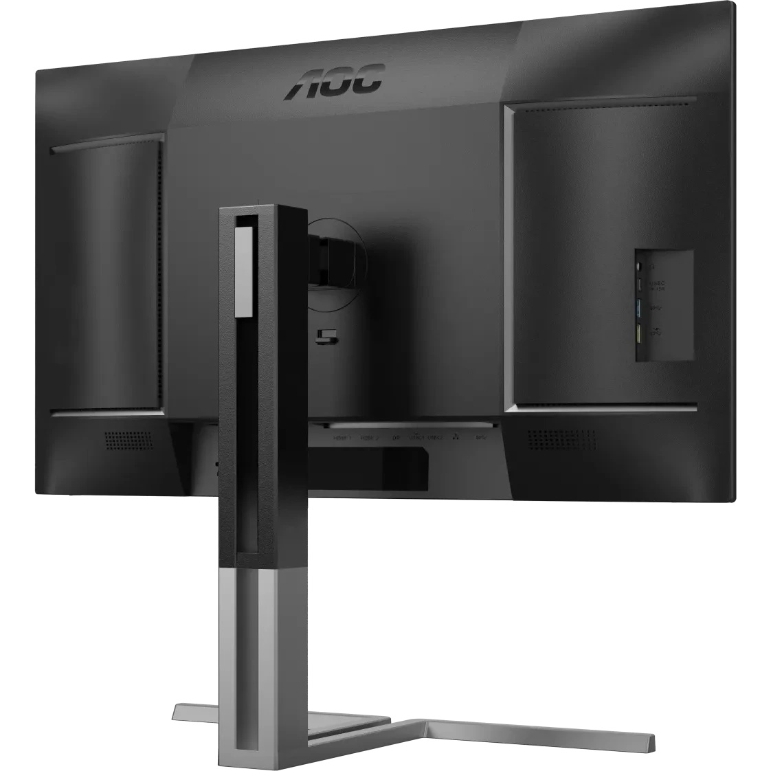Монитор 27" AOC U27U3CV Black (4K, Nano IPS, 3840x2160, 60Hz, 4 ms, 178°/178°, 400 cd/m, 1300:1 50M:1,2xHDMI 2.0, +DisplayPort 1.4,  DP Out, 4 x USB3.2 type A Gen2, USB-C Docking  (96Вт), LAN, SPK, Pivot)