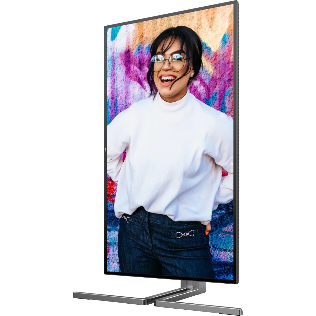 Монитор 27" AOC U27U3CV Black (4K, Nano IPS, 3840x2160, 60Hz, 4 ms, 178°/178°, 400 cd/m, 1300:1 50M:1,2xHDMI 2.0, +DisplayPort 1.4,  DP Out, 4 x USB3.2 type A Gen2, USB-C Docking  (96Вт), LAN, SPK, Pivot)