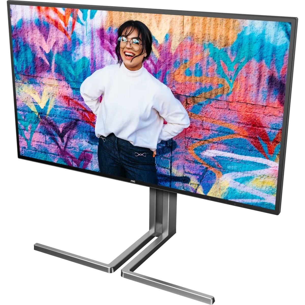 Монитор 27" AOC U27U3CV Black (4K, Nano IPS, 3840x2160, 60Hz, 4 ms, 178°/178°, 400 cd/m, 1300:1 50M:1,2xHDMI 2.0, +DisplayPort 1.4,  DP Out, 4 x USB3.2 type A Gen2, USB-C Docking  (96Вт), LAN, SPK, Pivot)