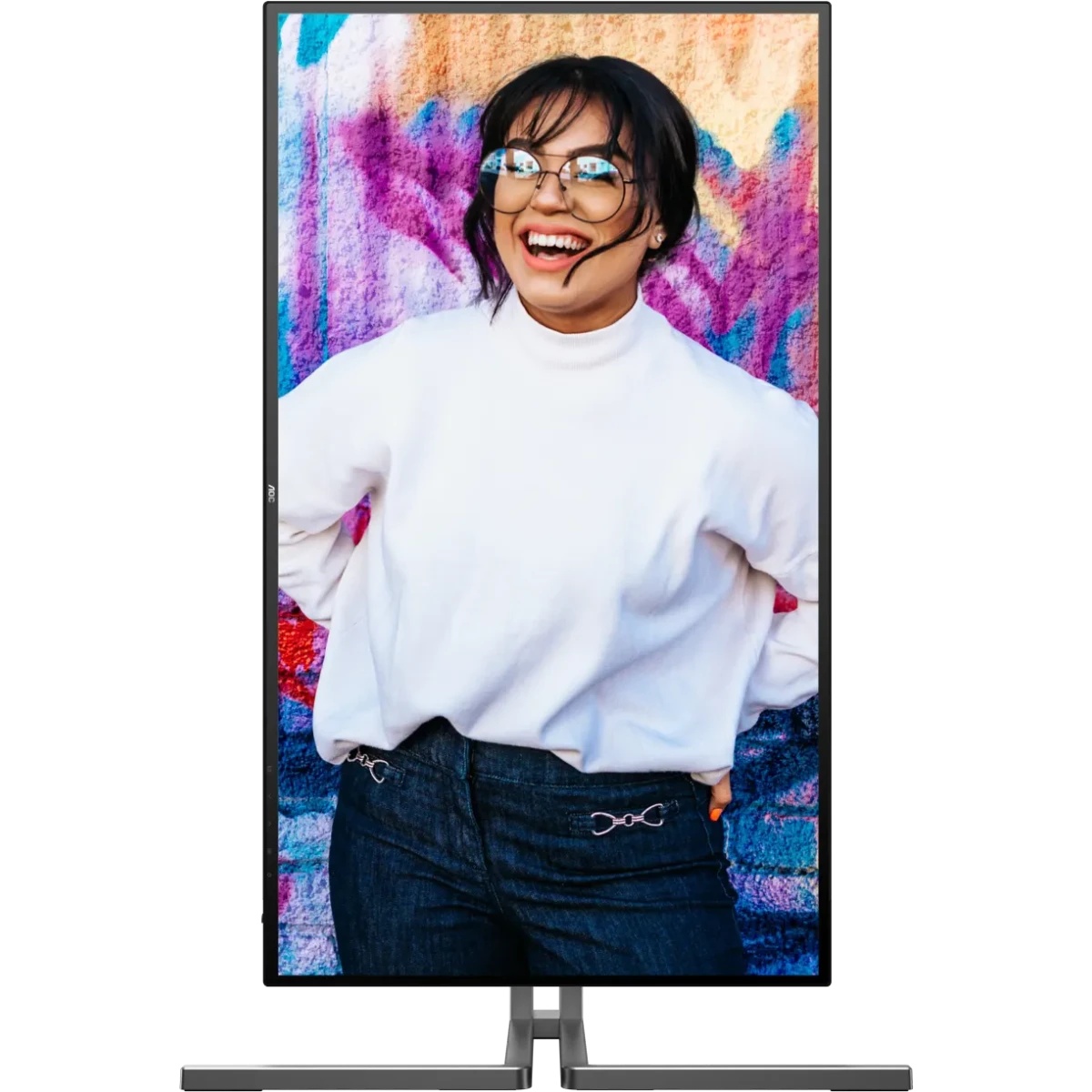 Монитор 27" AOC U27U3CV Black (4K, Nano IPS, 3840x2160, 60Hz, 4 ms, 178°/178°, 400 cd/m, 1300:1 50M:1,2xHDMI 2.0, +DisplayPort 1.4,  DP Out, 4 x USB3.2 type A Gen2, USB-C Docking  (96Вт), LAN, SPK, Pivot)