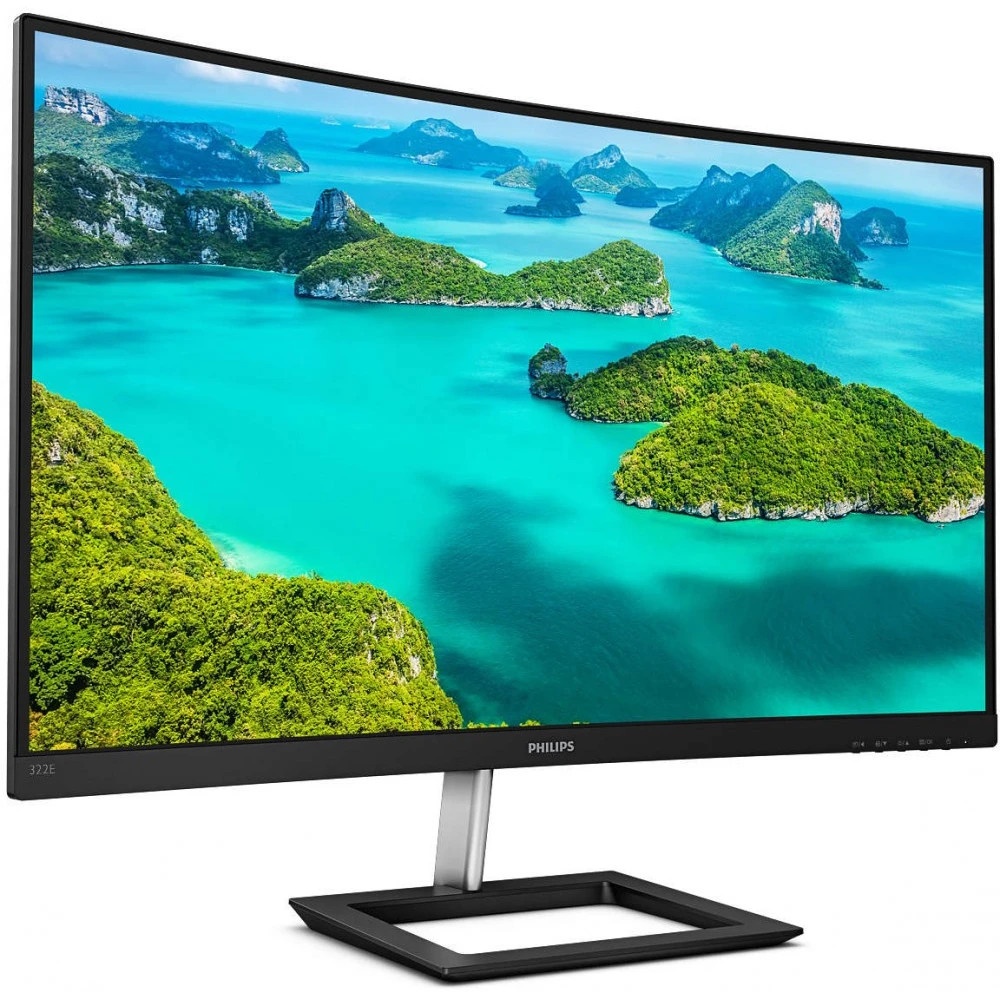 Монитор 31.5" Philips 322E1C VA 1920x1080, 75 Гц, 4 мс, 16:9, 250 кд/м2, 1xHDMI, 1xDP, изогнутый, 1x