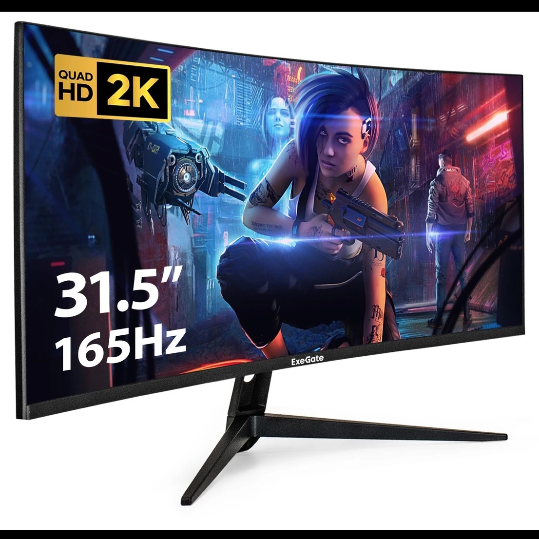 LCD ExeGate 31.5"&nbsp;EC3200TA Combat  {VA Curved 2560x1440 165Hz 1ms 16:9 300cd 3500:1 178/178 HDMI2.0 2xDisplayPort Speakers RGB-подсветка} EX299470RUS