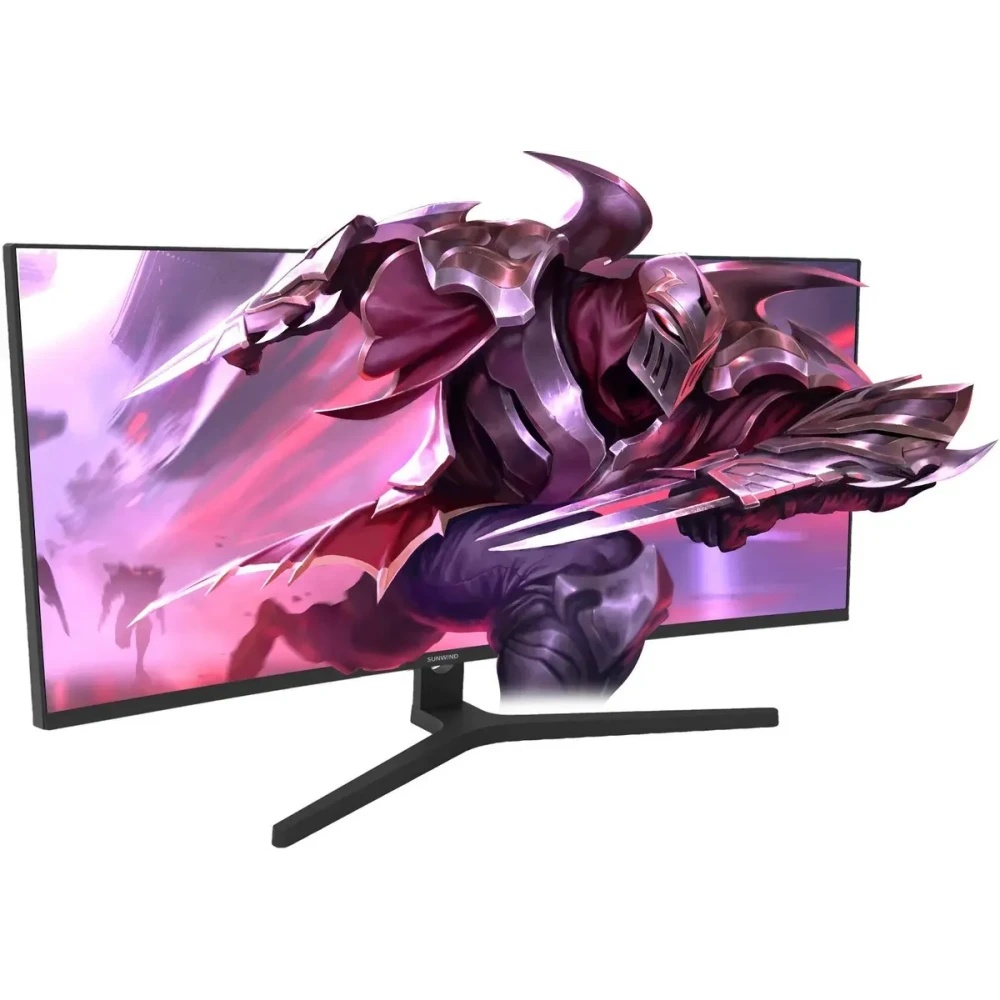 Монитор 34" SunWind SM-34QV401 VA 3440x1440, 165 Гц, 6 мс, 21:9, 300 кд/м2, 2xHDMI, 2хDP, 1x3.5 мм,