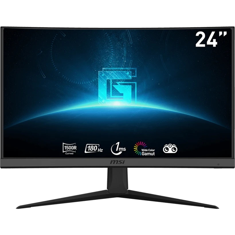 Монитор 23.6" MSI Optix G24C6 E2 VA 1920x1080, 180 Гц, 250 кд/м2, 2xHDMI, 1xDP, изогнутый, выход на