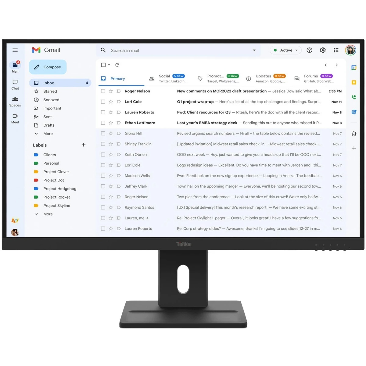 Монитор Lenovo ThinkVision E27-40 27" 16:9 FHD (1920x1080) IPS, 100Hz, 300N, 1xHDMI 1.4, 1xDP 1.2, 1xVGA, LTPS, 1Y