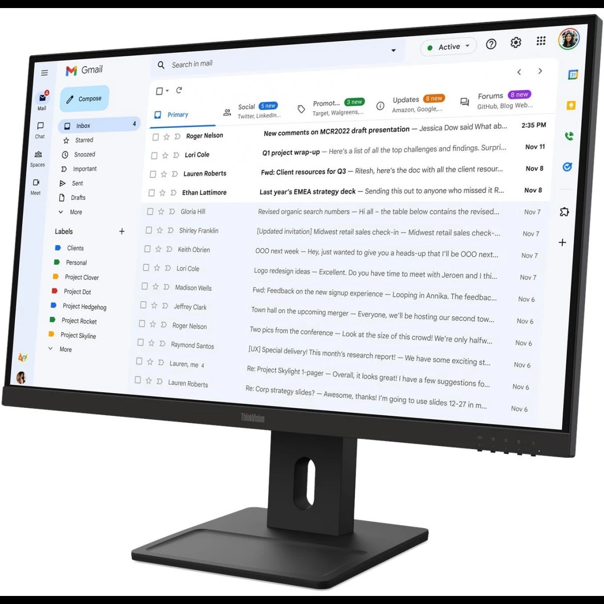 Монитор Lenovo ThinkVision E27-40 27" 16:9 FHD (1920x1080) IPS, 100Hz, 300N, 1xHDMI 1.4, 1xDP 1.2, 1xVGA, LTPS, 1Y