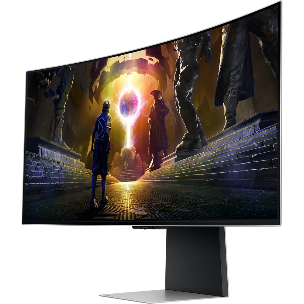 Монитор Samsung 34" S34DG852SMXUE серебристый OLED LED 21:9 M/M полуматовая HAS 250cd 178гр/178гр 34