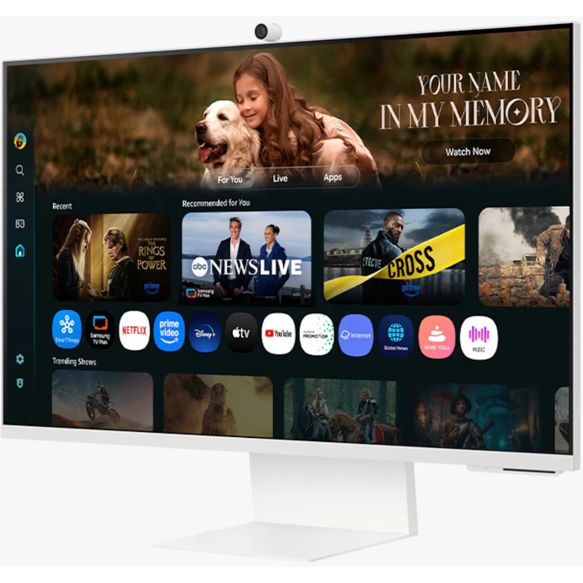 Монитор Samsung 32" S32FM801UMXUE белый VA LED 4ms 16:9 HDMI M/M Cam матовая HAS Piv 3000:1 400cd 17
