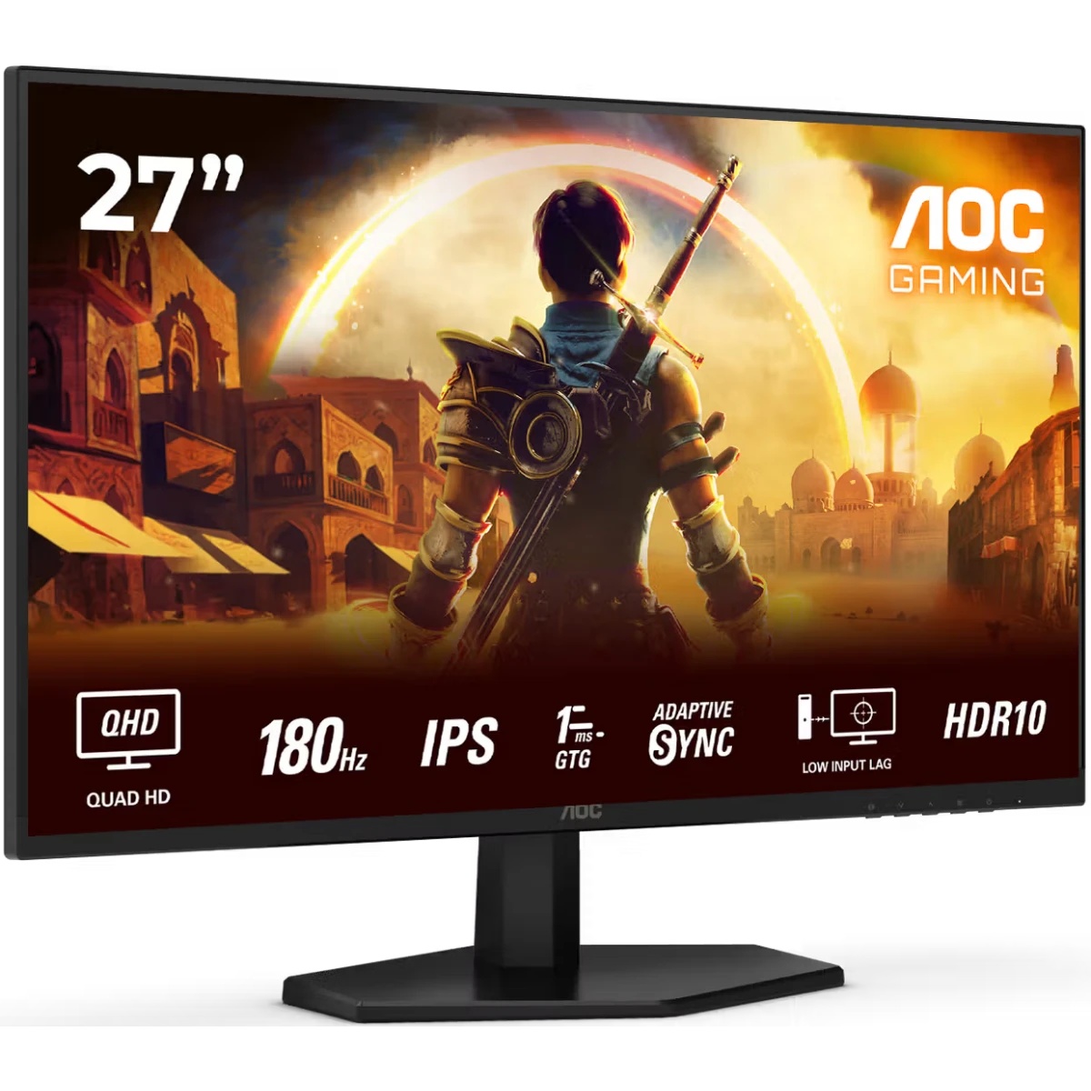 Монитор 27" AOC Q27G42XE черный IPS LED 16:9 HDMI M/M матовая 1000:1 300cd 178гр/178гр 2560x1440 180