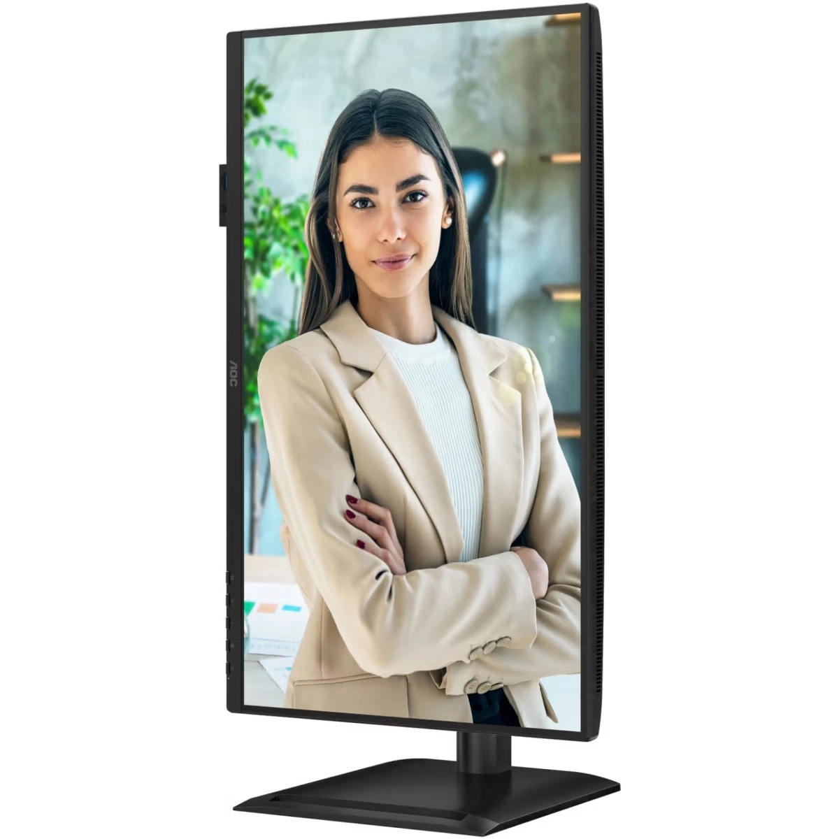 Монитор 23,8" AOC 1920x1080, WLED, 16:9, IPS, 300 cd, 1500:1, 20M:1, 4ms, 178°/178°, VGA, HDMI, DP,