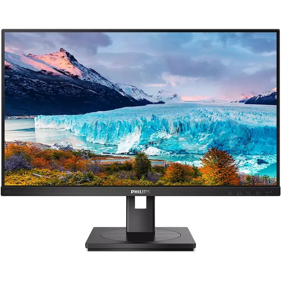 Монитор 23.8" PHILIPS 243S1/00 Black с поворотом экрана (IPS, 1920x1080, 75Hz,  4 ms, 178°/178°, 250
