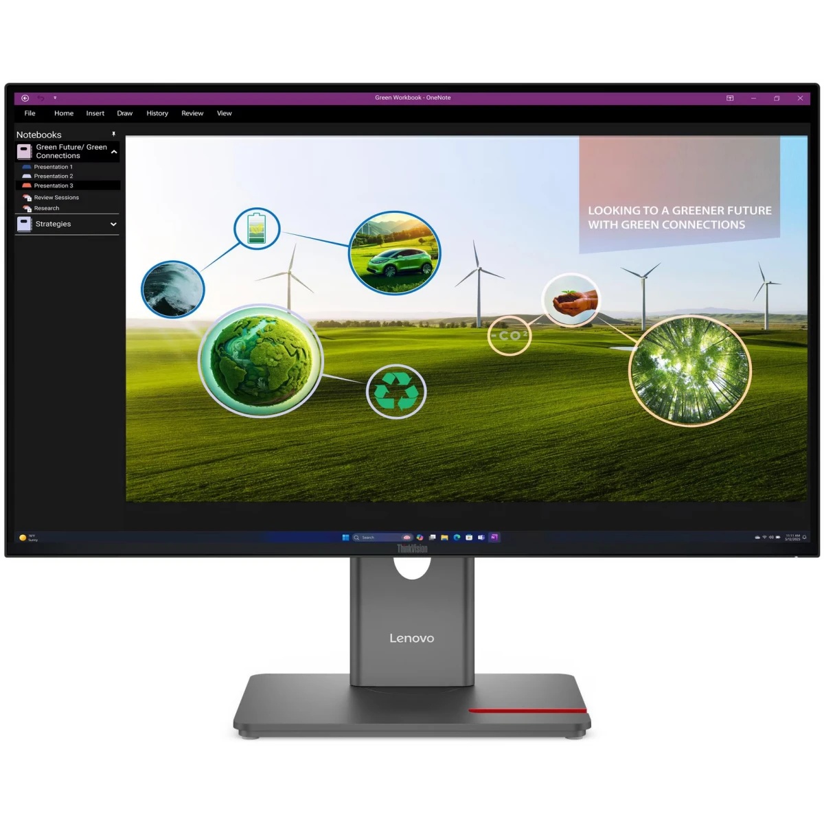 Монитор Lenovo ThinkVision P27Q-40 27" 16:9 QHD (2560x1440) IPS, 120Hz, 350N, 1xHDMI  2.1 TMDS, 1xDP