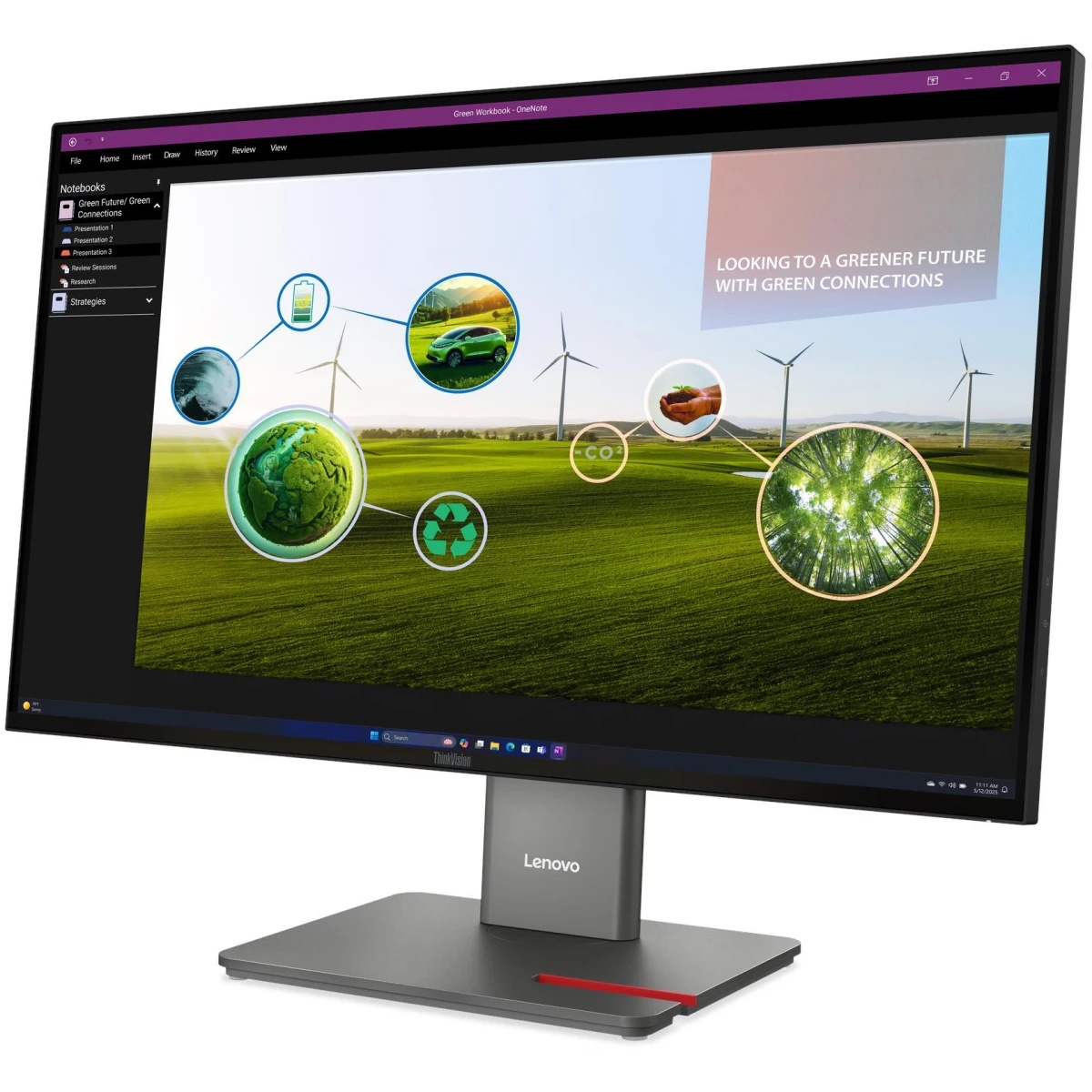 Монитор Lenovo ThinkVision P27Q-40 27" 16:9 QHD (2560x1440) IPS, 120Hz, 350N, 1xHDMI  2.1 TMDS, 1xDP