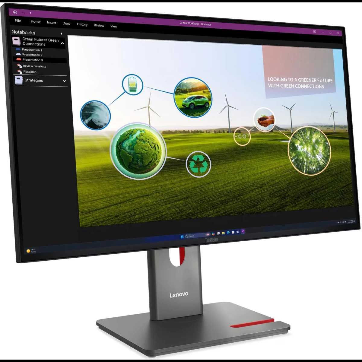 Монитор Lenovo ThinkVision P27Q-40 27" 16:9 QHD (2560x1440) IPS, 120Hz, 350N, 1xHDMI  2.1 TMDS, 1xDP