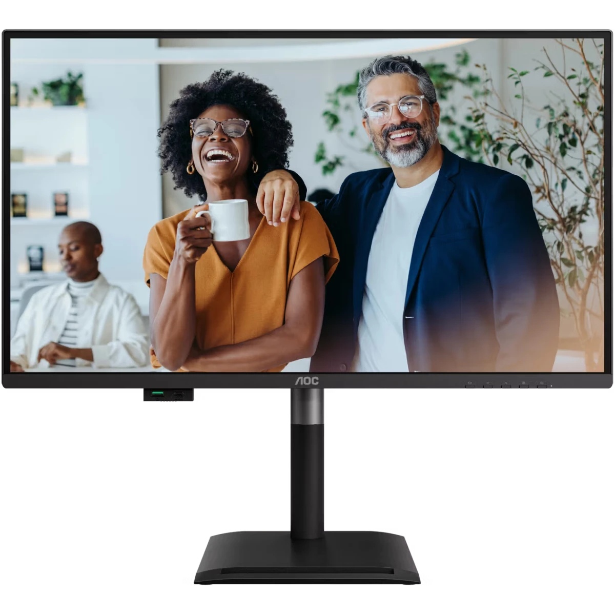 Монитор 27" AOC Q27P4CV IPS QHD, 120 Гц, 4 мс, 16:9, 350 кд/м², HDMI, DP x2, USB-C (PD), LAN, встрое