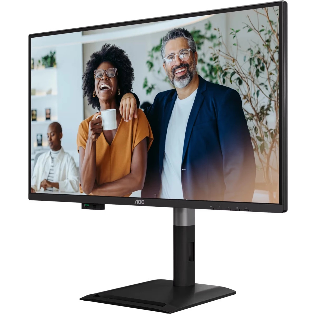 Монитор 27" AOC Q27P4CV IPS QHD, 120 Гц, 4 мс, 16:9, 350 кд/м², HDMI, DP x2, USB-C (PD), LAN, встрое