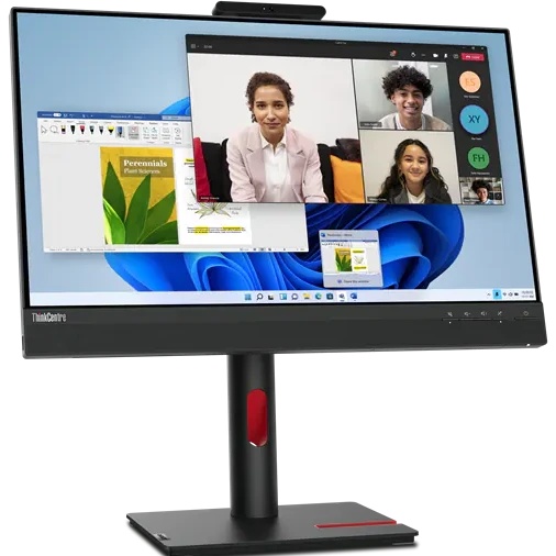 Монитор Lenovo 23,8" TIO 24 G5, 16:9, IPS, FHD, 4ms, 250cd, 60Hz, HDMI, DP, USB, CAM, SPK, HAS