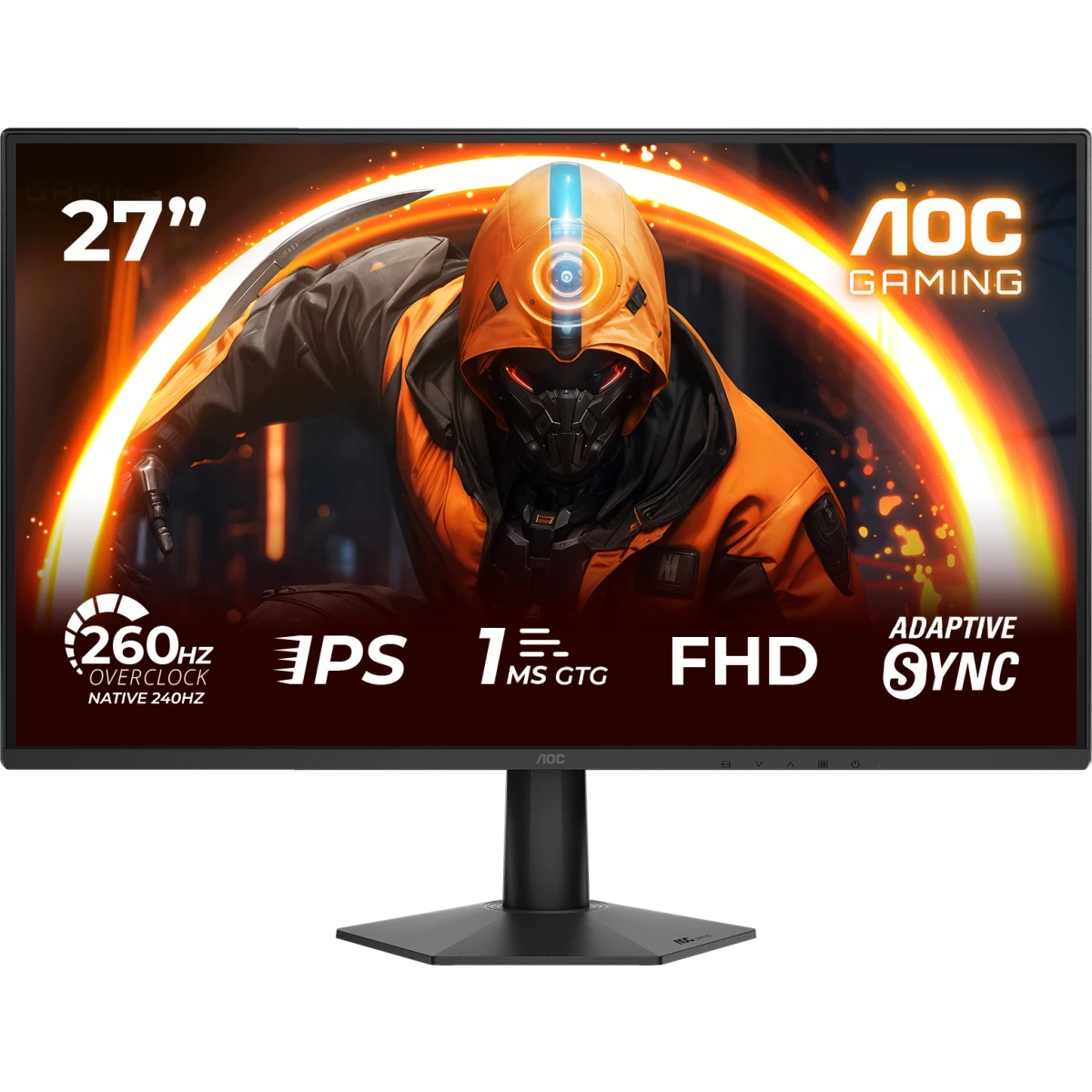 Монитор 27" AOC 27G50Z Fast IPS, 1920x1080, 260Hz, 1ms, 300сd/m, 3000:1 | 2xHDMI(2.0), DP(1.4) | ExP