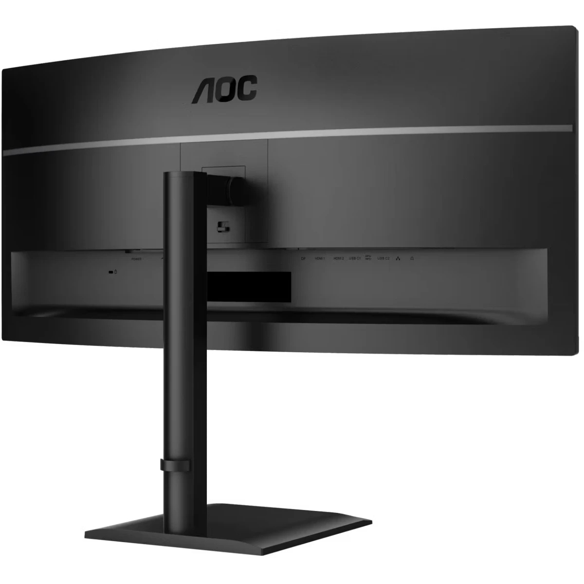 Монитор AOC 34" CU34E4CV 1500R, 21:9, VA, UWQHD, 4ms, 350cd, HDMI, DP, USB, USB-C, LAN, SPK, HAS