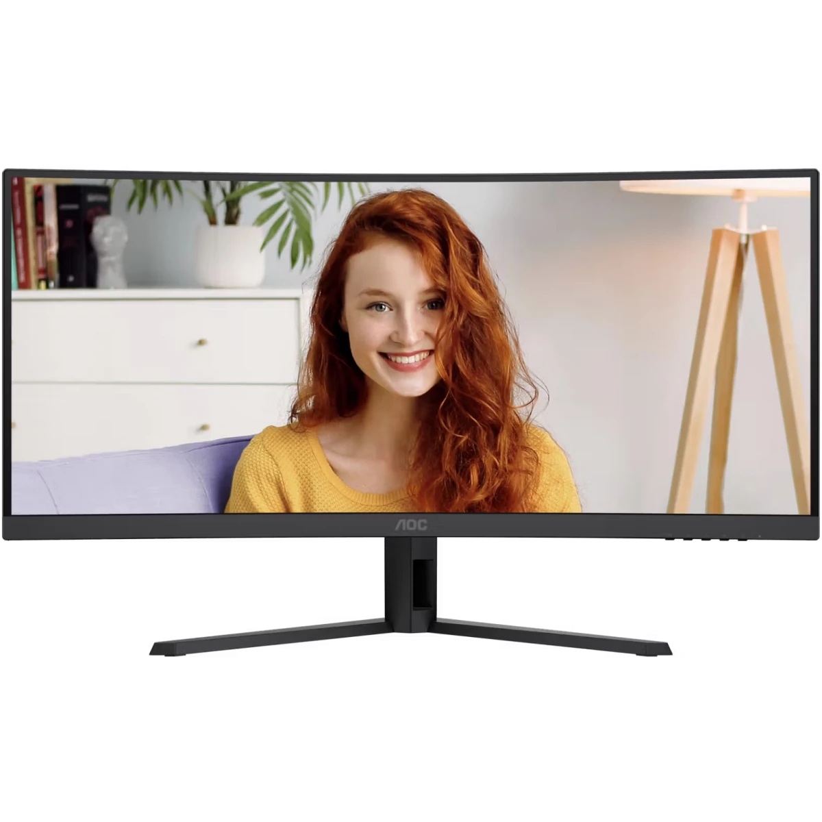 Монитор AOC 34" CU34B3E 1500R, 21:9, UWQHD, 1/4ms, 300cd, 120Hz, HDMI, DP