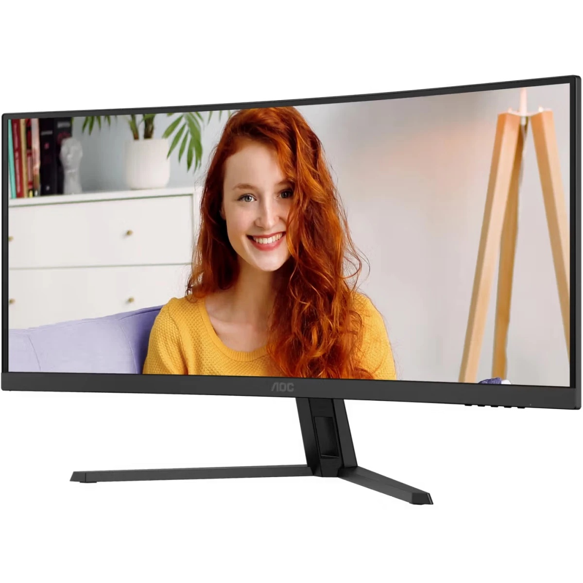Монитор AOC 34" CU34B3E 1500R, 21:9, UWQHD, 1/4ms, 300cd, 120Hz, HDMI, DP
