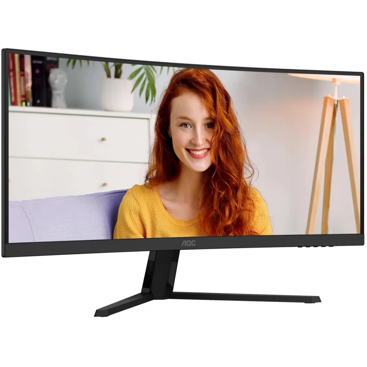 Монитор AOC 34" CU34B3E 1500R, 21:9, UWQHD, 1/4ms, 300cd, 120Hz, HDMI, DP