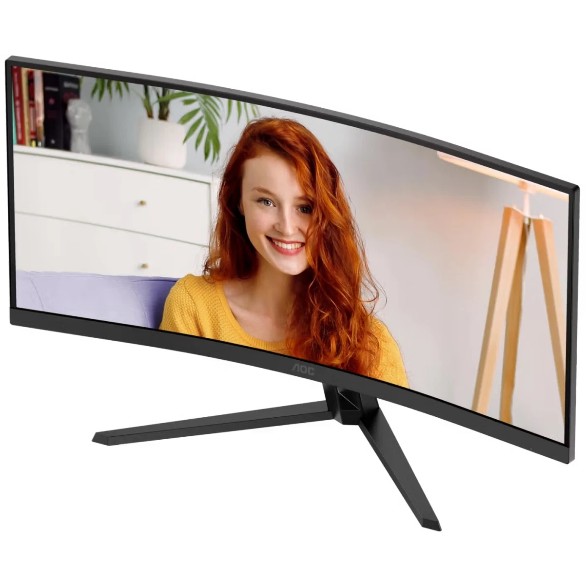 Монитор AOC 34" CU34B3E 1500R, 21:9, UWQHD, 1/4ms, 300cd, 120Hz, HDMI, DP
