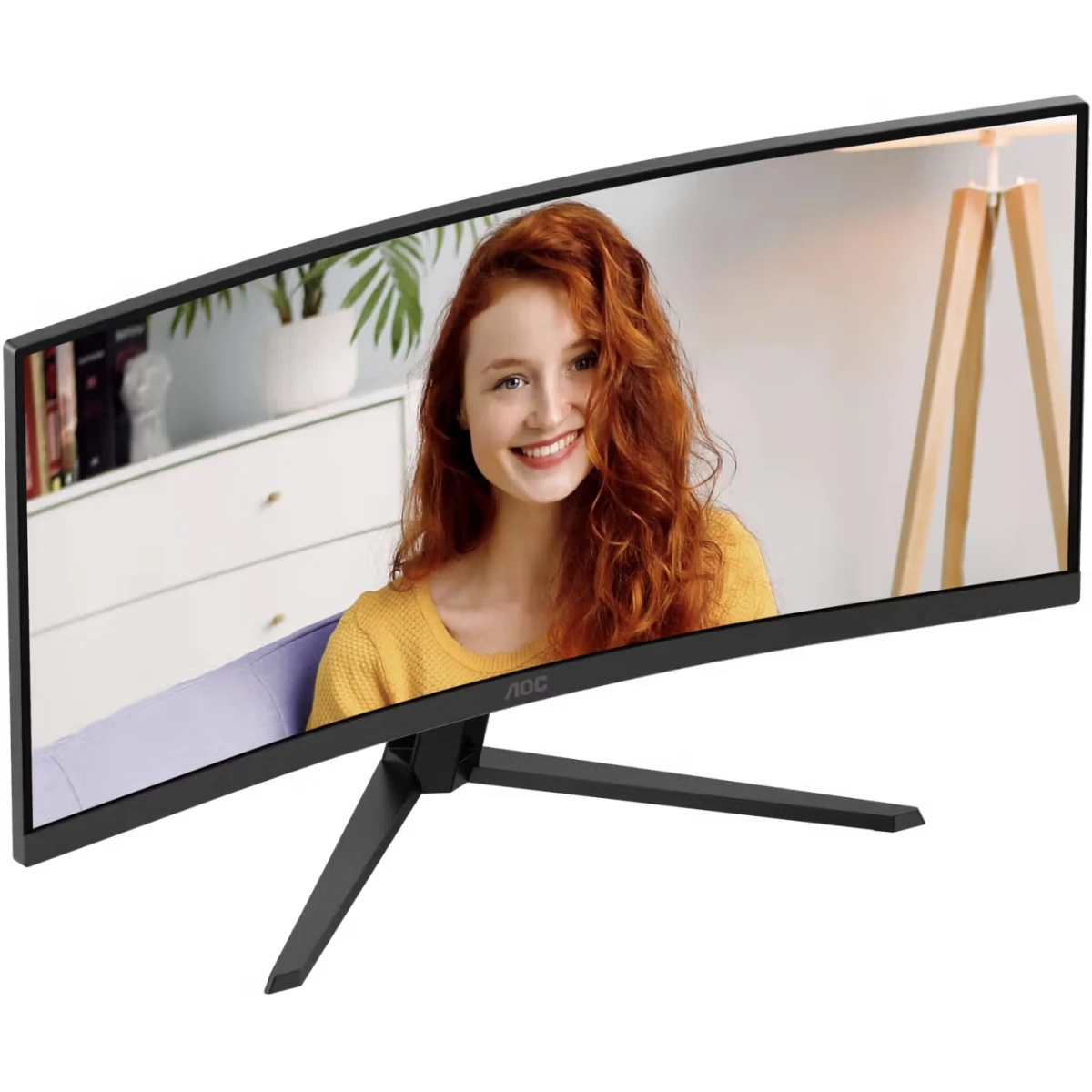 Монитор AOC 34" CU34B3E 1500R, 21:9, UWQHD, 1/4ms, 300cd, 120Hz, HDMI, DP