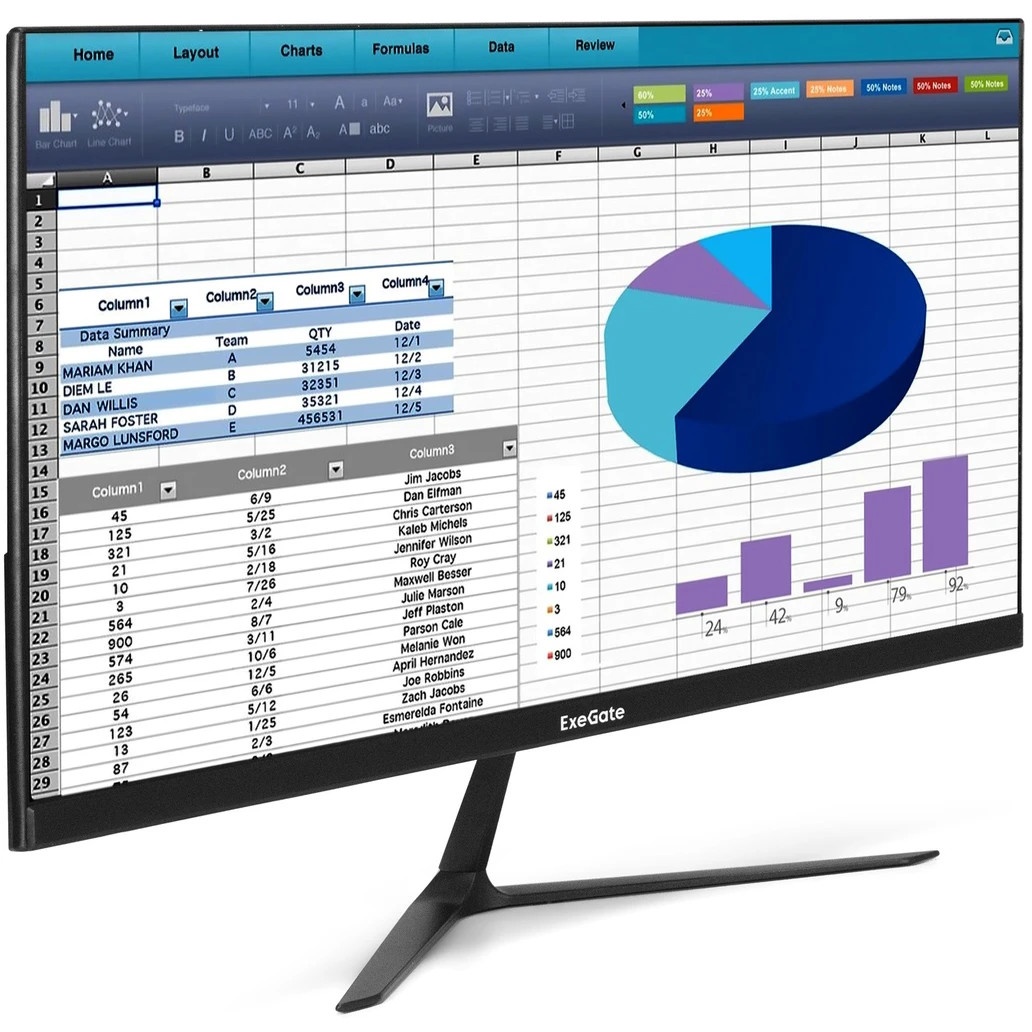 Монитор с аудио 24.5" ExeGate SmartView EH1500TA (IPS LED Grade A+, FHD, 1920x1080@75Гц, 16:9, 250cd