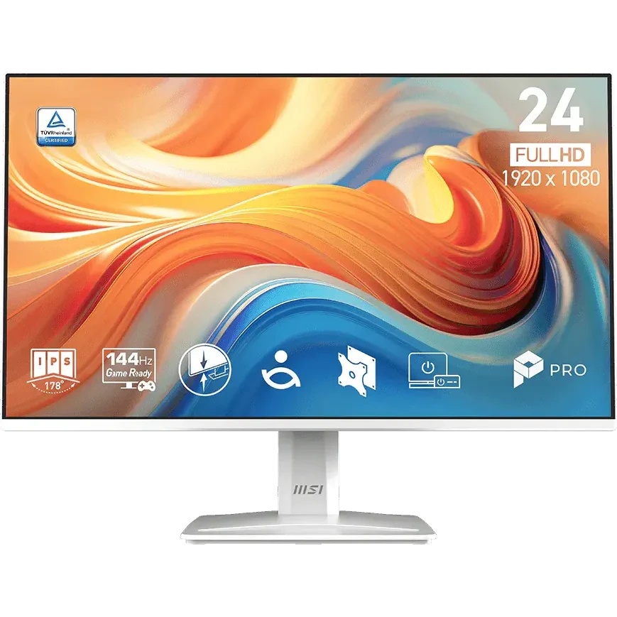 Монитор MSI 23.8" Pro MP243W E14 белый IPS LED 4ms 16:9 HDMI M/M 1500:1 300cd 178гр/178гр 1920x1080