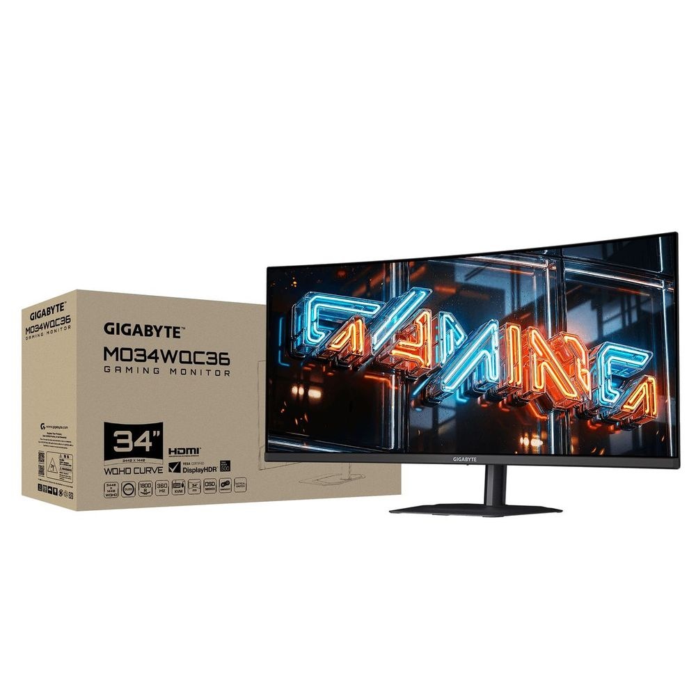 Монитор Gigabyte 34" MO34WQC36 черный OLED LED 21:9 HDMI M/M матовая HAS Piv 1500000:1 300cd 178гр/1