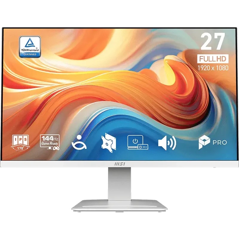 Монитор MSI 27" Pro MP273W E14A белый IPS LED 16:9 HDMI M/M матовая 250cd 178гр/178гр 1920x1080 144H