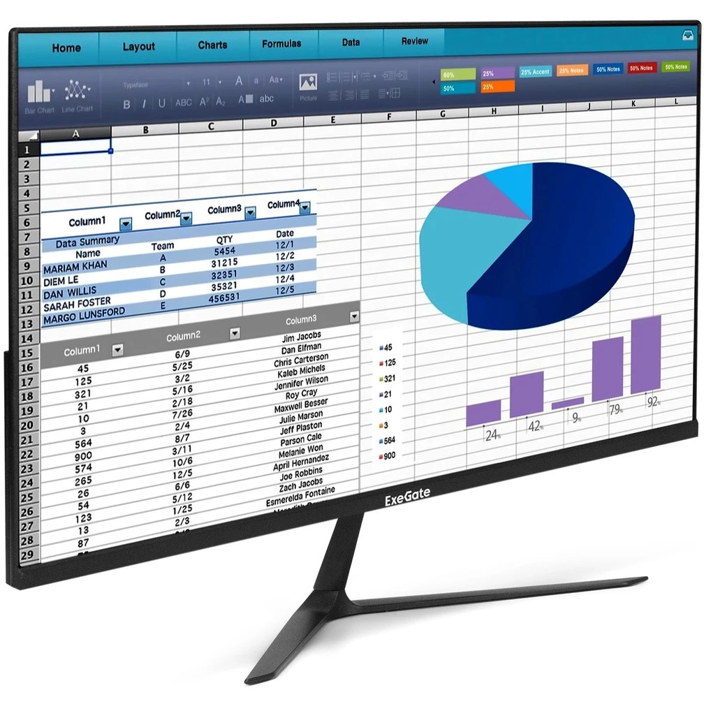 Монитор 27" LCD ExeGate EV2707CA ProSmart {VA 1920x1080 100Hz 5ms 16:9 250cd 4000:1 178/178 D-Sub HD