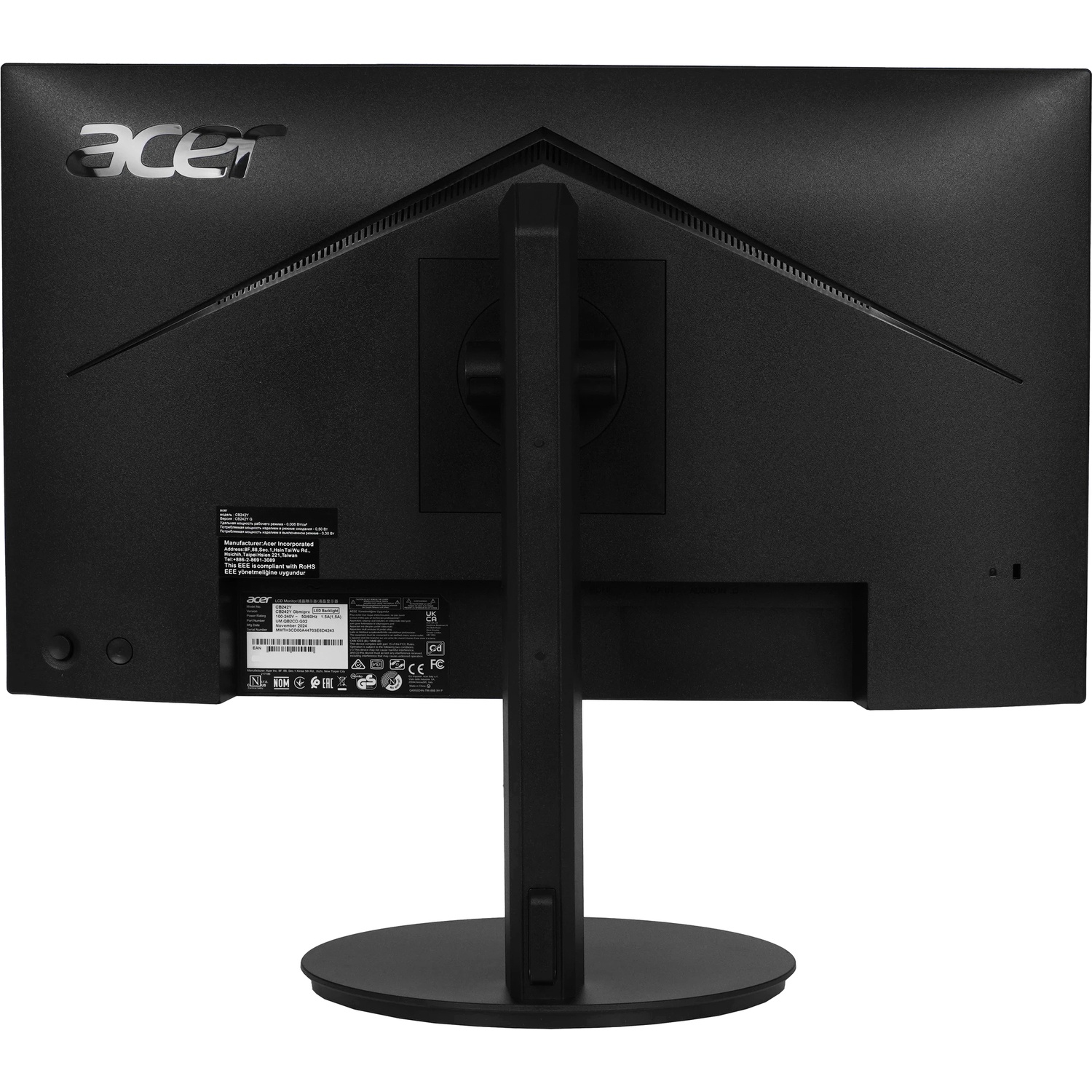 Монитор/ CB242YGbmiprx 23.8" 16:9 1ms 250nits 1xVGA 1xHDMI 1xDP SPK Audio out Audio in AdaptiveSync