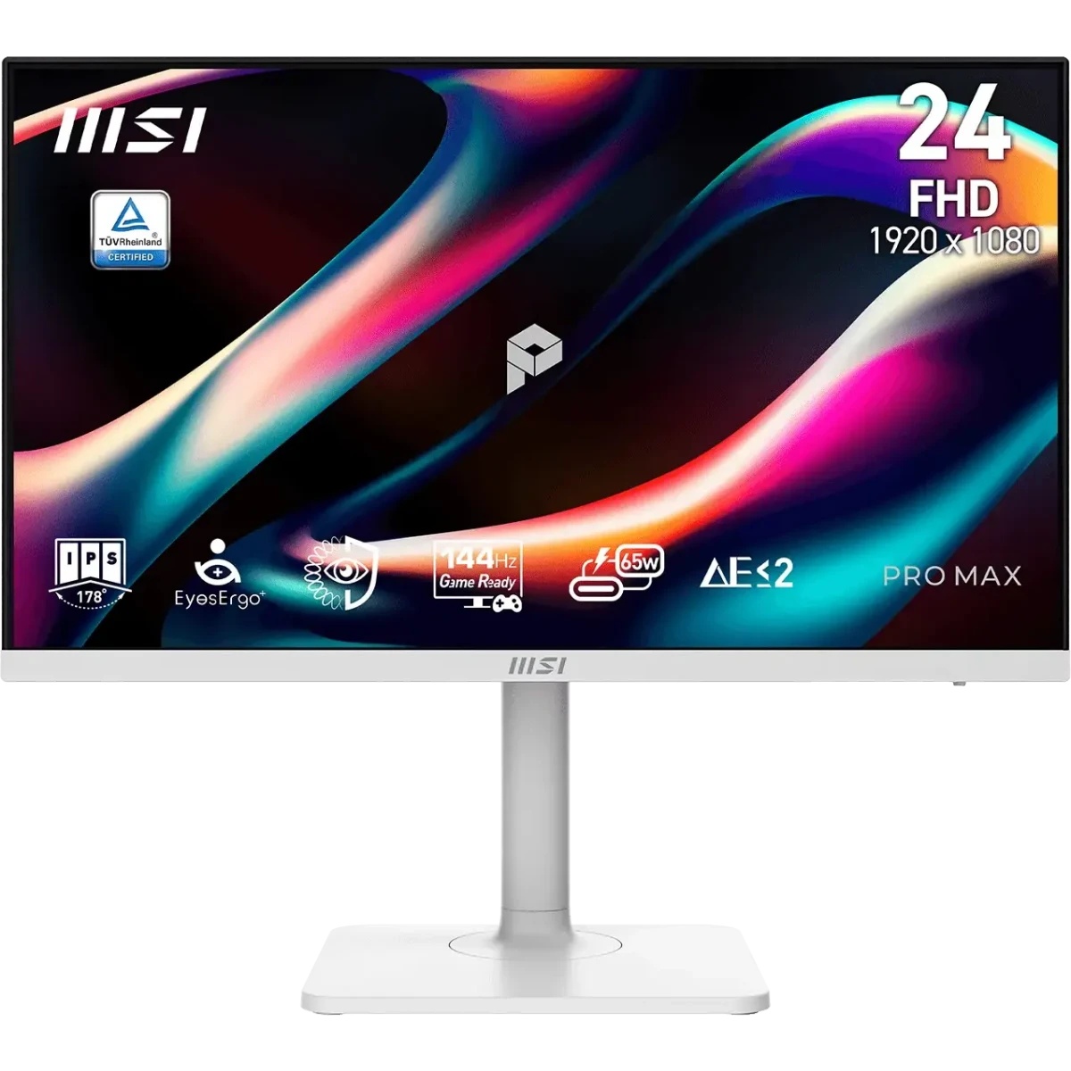 Монитор MSI 23.8" Pro MAX MAX 241PHW E14 белый IPS LED 4ms 16:9 HDMI матовая HAS Piv 1500:1 300cd 17