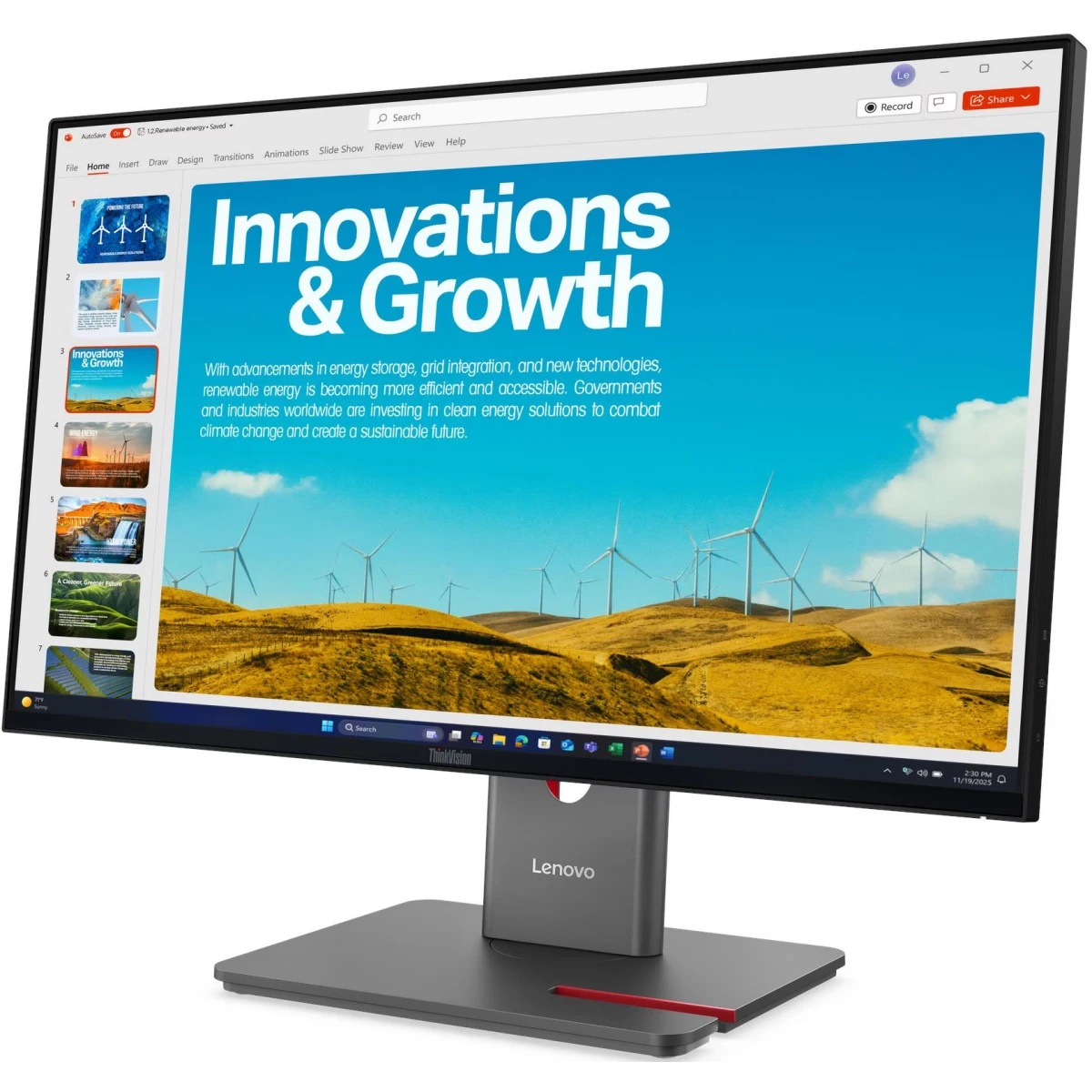 Монитор Lenovo 23.8" ThinkVision P24QD-40 черный IPS LED 4ms 16:9 HDMI матовая HAS Piv 1500:1 300cd