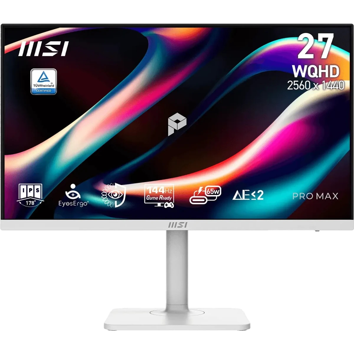 Монитор MSI 27" Pro Max 271QPHW E14 белый IPS LED 4ms 16:9 HDMI M/M матовая HAS Piv 1500:1 300cd 178