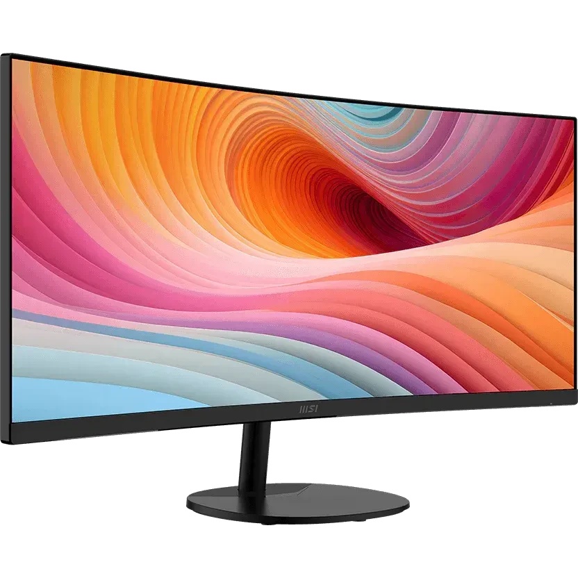 Монитор MSI 34" PRO MP341CQ E12 1500R, 21:9, VA, UWQHD, 1/4ms, 300cd, 120Hz, HDMI, DP, SPK