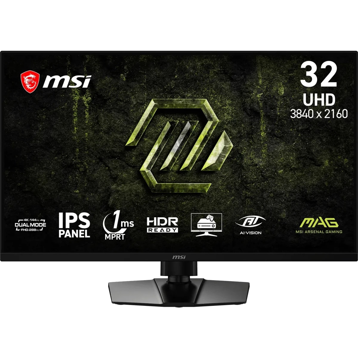 Монитор 31.5" MSI MAG 321UPD E14   IPS, 3840x2160/1920x1080, 144Hz/288Hz, 1ms, 250сd/m, 1500:1, HDR