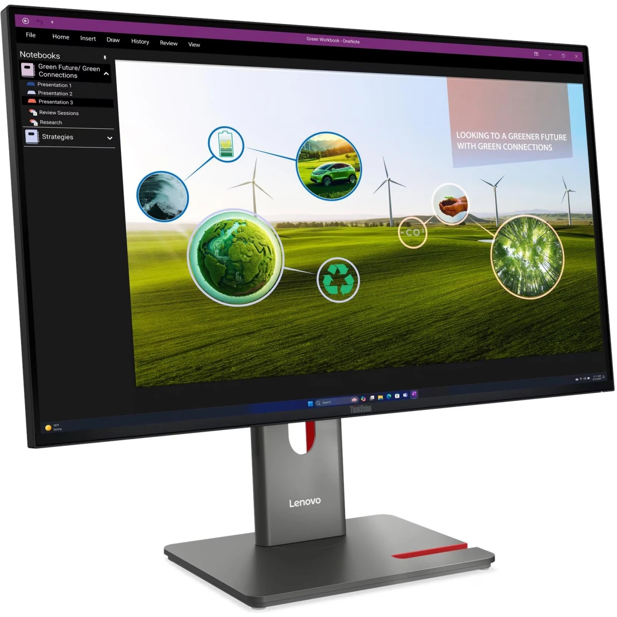 Монитор Lenovo 27" P27q-40, 16:9, IPS, QHD, 6ms, 350cd, 120Hz, HDMI, DP, DP OUT,USB, HAS