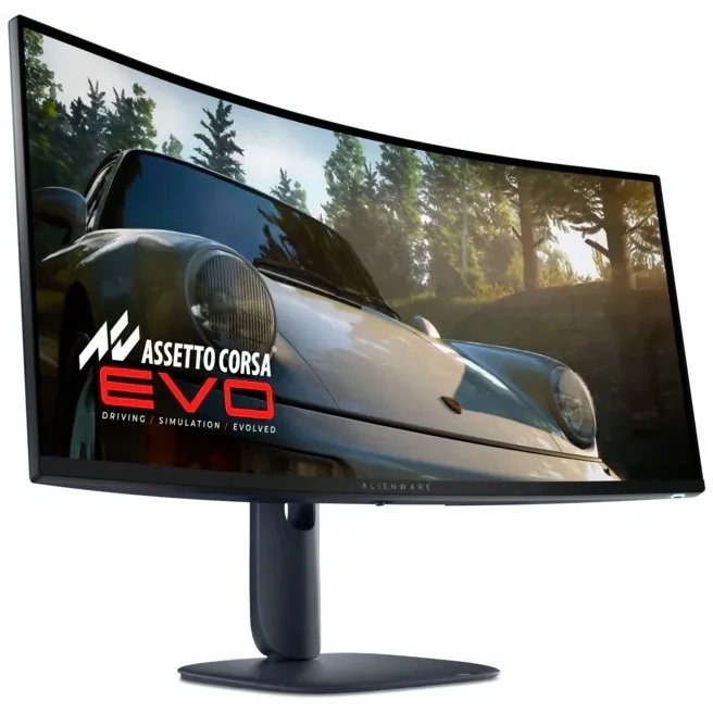 Монитор Dell 34" Alienware AW3425DW черный QD OLED LED 21:9 HDMI матовая HAS Piv 1000cd 178гр/178гр